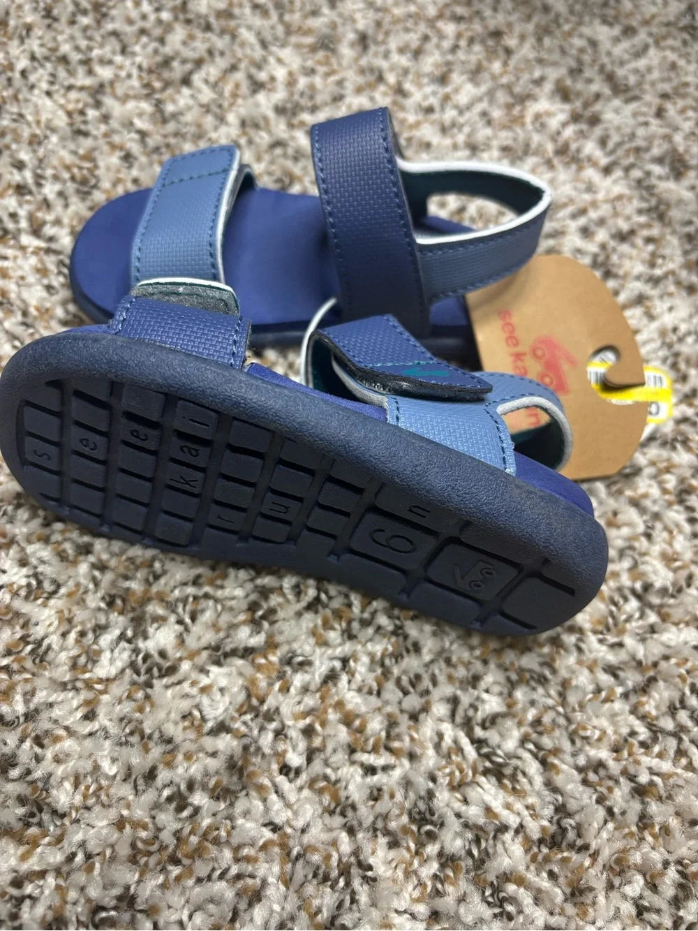 See Kai Run Blue Kids Hook-and-Loop Sandals